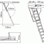 Чердачная Лестница Oman Metal 120x60