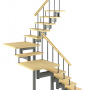 Модульная Лестница Комфорт (с поворотом 180 градусов и площадками)