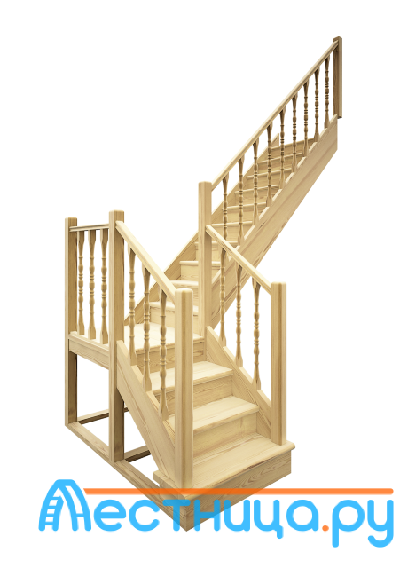 Деревянная Лестница ЛЕС-04 поворот 90°