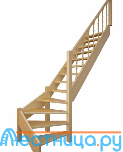 Деревянная Лестница ЛЕС-07 поворот 90°