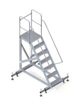 Односторонняя лестница-платформа Sarayli 7-ми ступенчатая