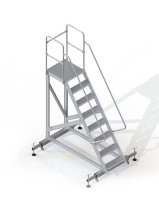 Односторонняя лестница-платформа Sarayli 8-ми ступенчатая