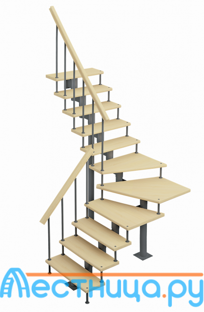 Модульная Лестница Фаворит (с поворотом 90 градусов)